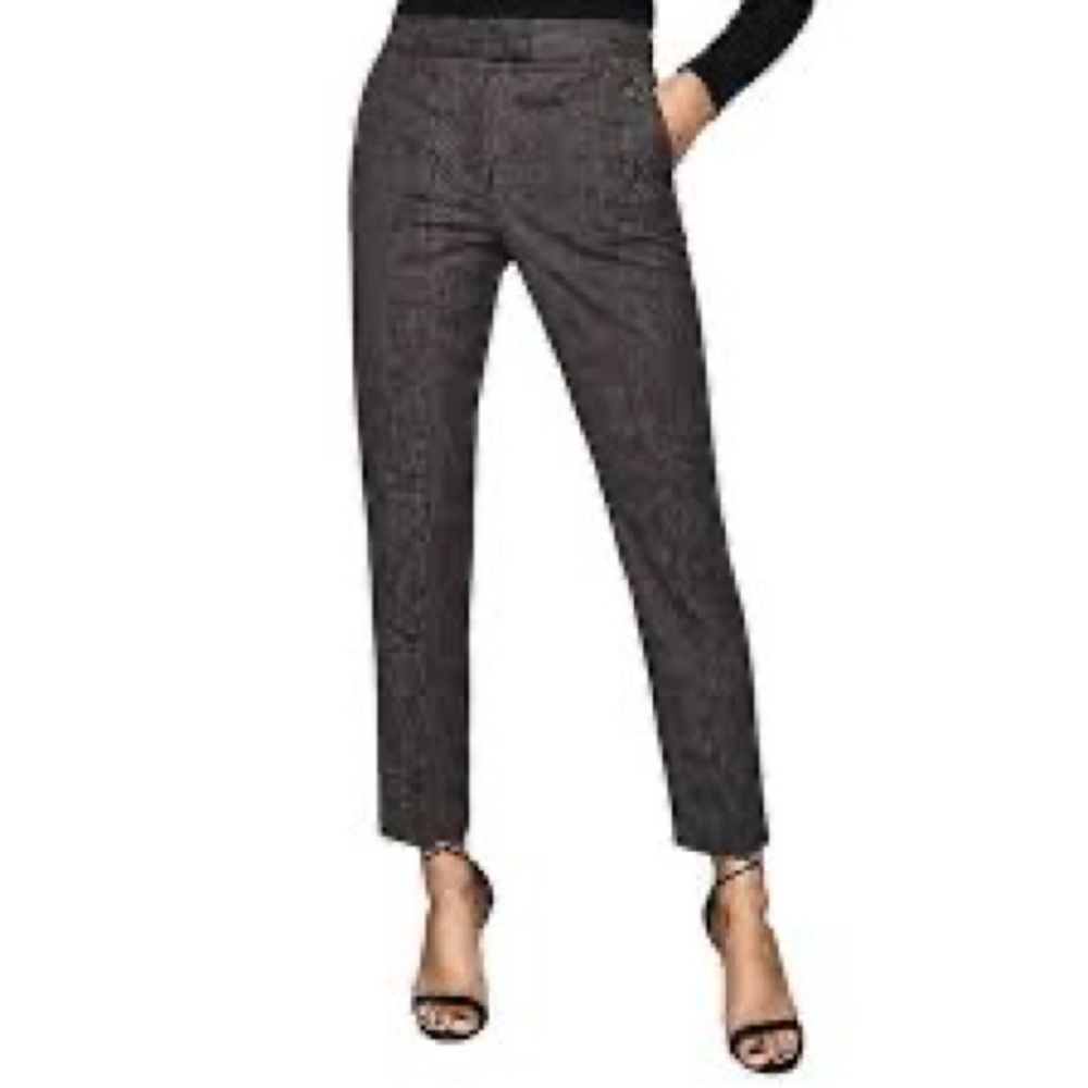 REISS Gray Snake Print Vivianna Trousers